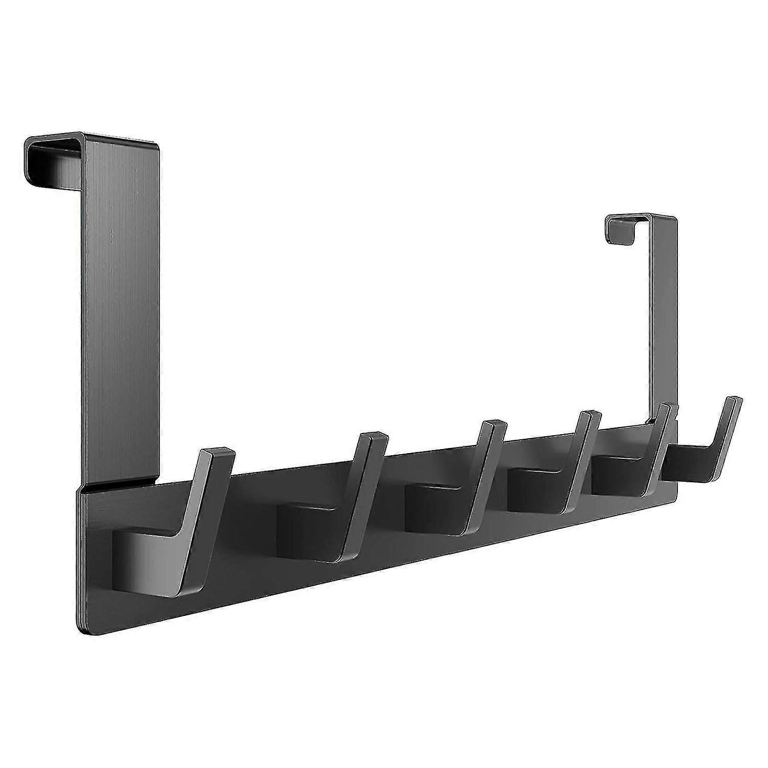 Door Coat Rack With 6 Hooks - Door Hooks For Hanging - Clothes Hooks Door For Bathroom Door Hook Ra