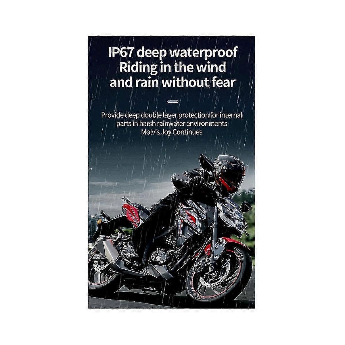 V11 Motorcycle Helmet Bluetooth Headset Portable Smart Waterproof Wireless Noise Cancelling Interco