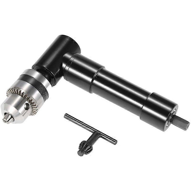 Right Angle Drill Bit Attachment Adapter, with 3/8" Keyed Chuck, 8Mm Hex Shank
