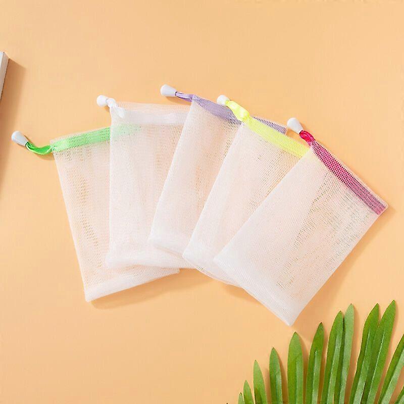 Foaming Net Bubble Ribbon Handmade Soap Foaming Cleanser Net Soap Bag