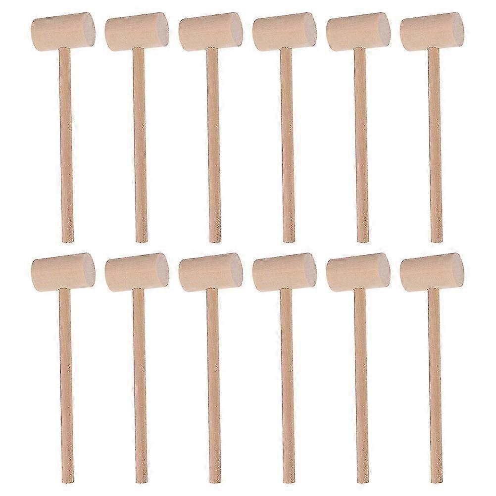 36Pcs Wooden Crab Mallets Mini Wood Hammer Seafood Shellfish Hammers Cracker Tools for Chocolate
