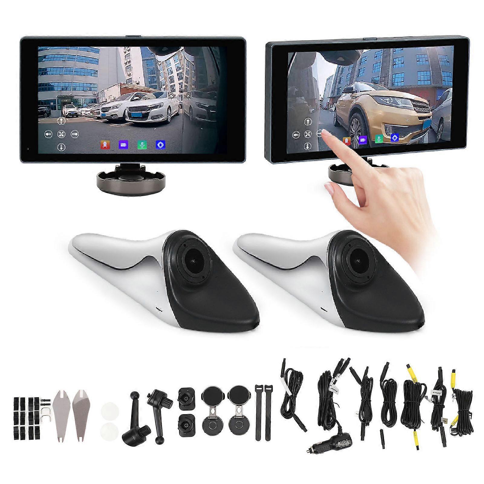 Left Right View with 5in Touch Screen 1920 X 1080P Blind Spot Warning DVR Record Side Reversing Camera System