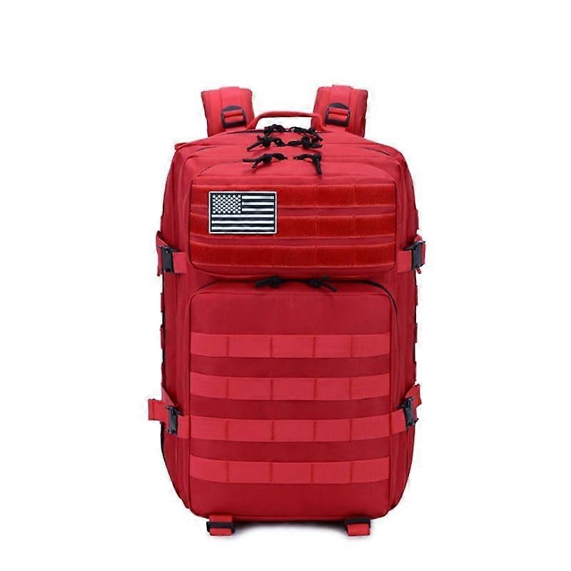 900D Oxford Military Tactical Backpack Molle Army Assault,3 days pack bug out Bag for Photographer,Hicking,Treeking,Travel (Red)