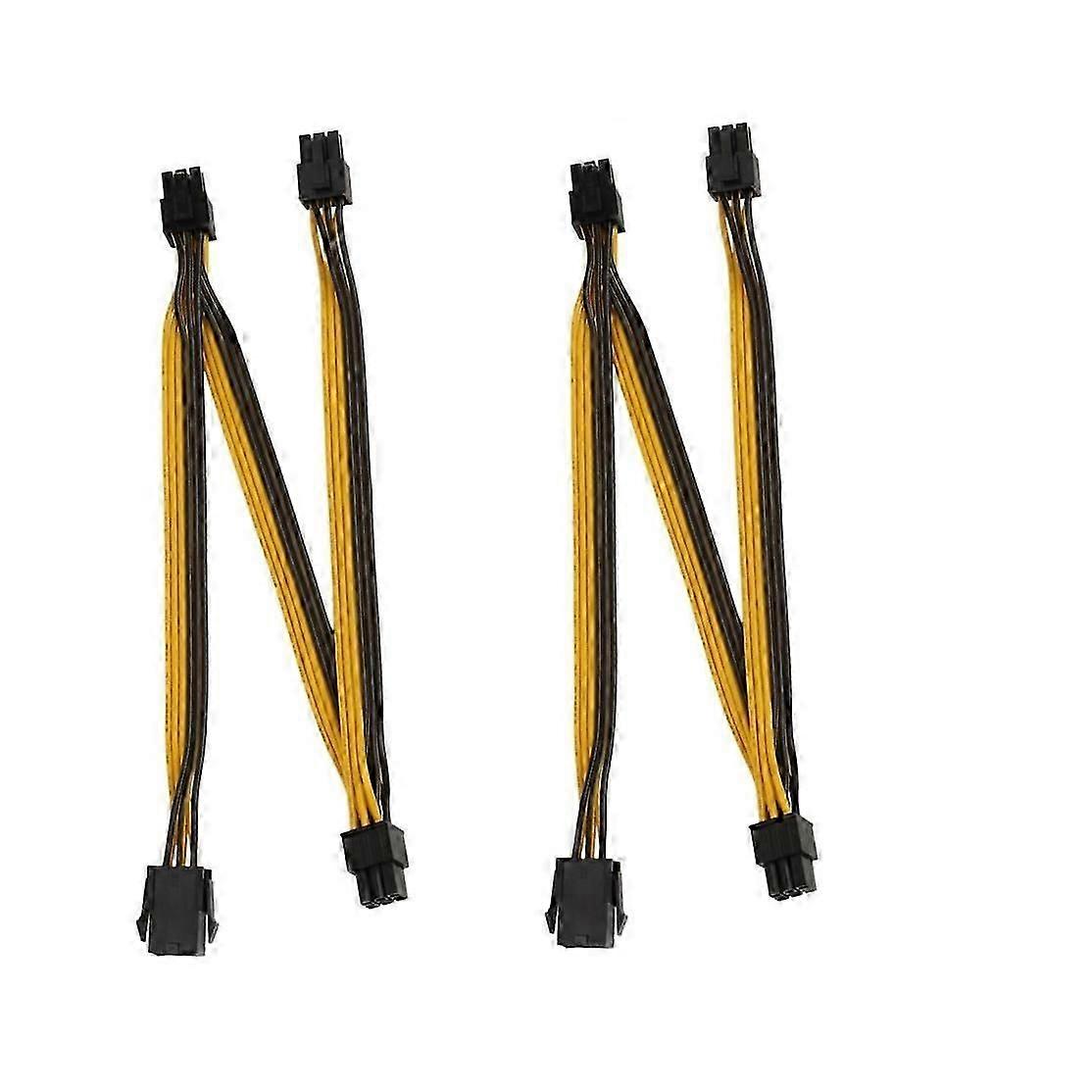 2Pack PCI-E PCIe 6pinový predlžovací kábel PCI Express na 3 6P male PCI Express napájací zdroj 20cm pre grafiku
