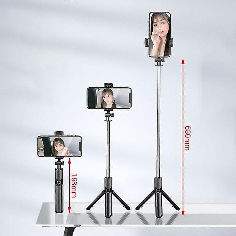 Bluetooth Selfie Stick Fill Light Stativ s dálkovým závěrkou pro Android ios