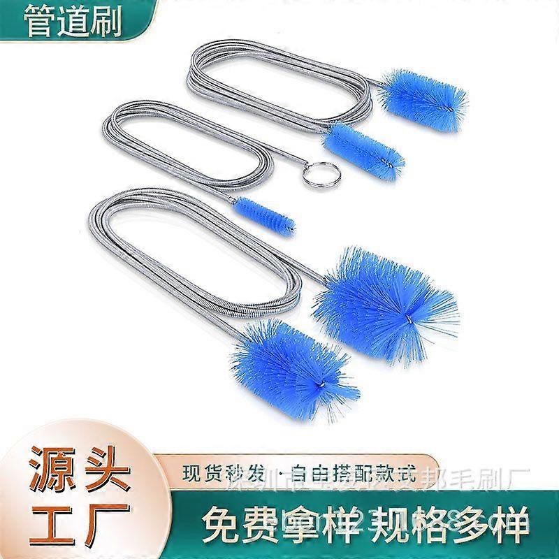 3Pcs Large Flexible Long Drain Brush Tool Double Ended Stainless Steel Hose Tube Cleaning Brushes for Kitchen Sink Long Pipe Cleaning