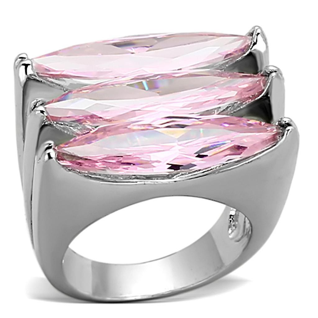 Ring AAA GRD CZ Rose LOA919 for Women Style Rhodium