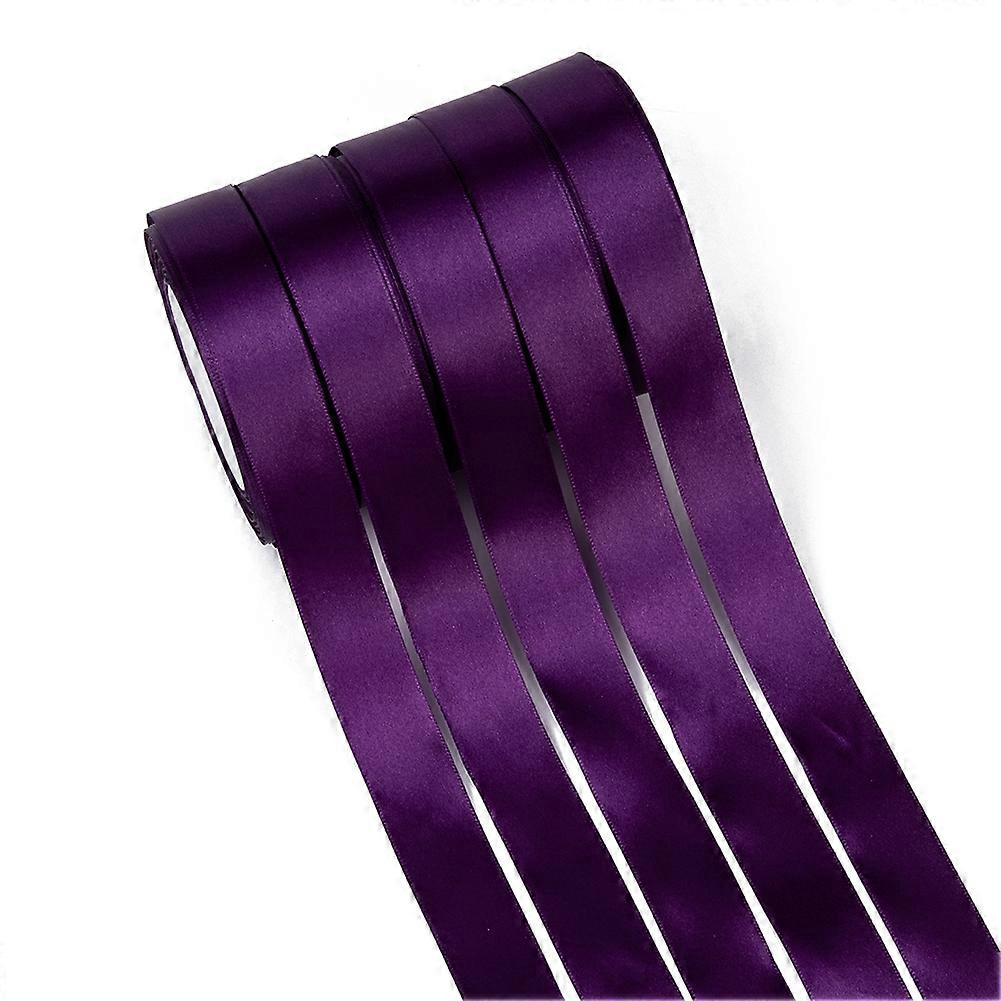 1Group Polyester Ribbon Single Face Satin Ribbon Purple