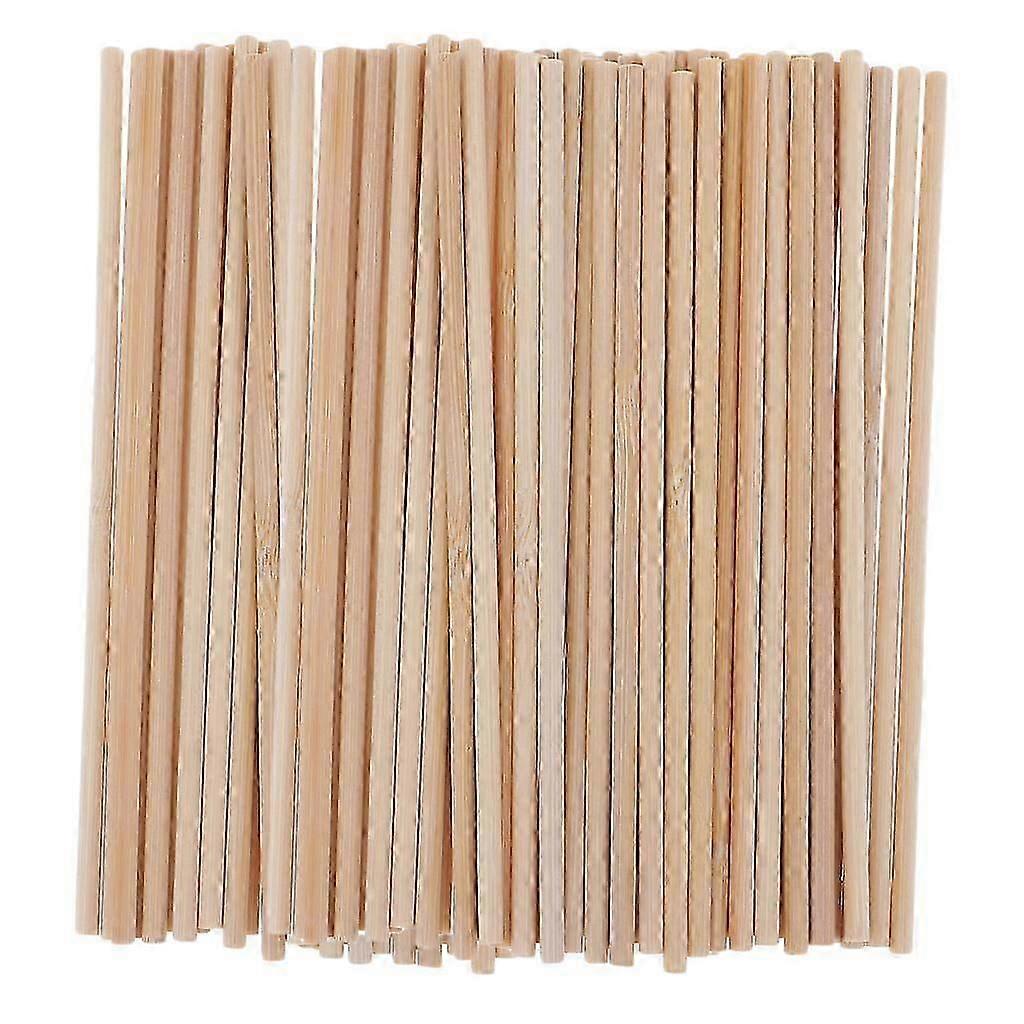 100x غير مكتملة خشبية حرفية جولة عصي وتد رود 150 مم DIY الخشب الحرفية