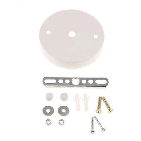 6xCeiling Plate Straight Edge Base Pendant Light Accessories White