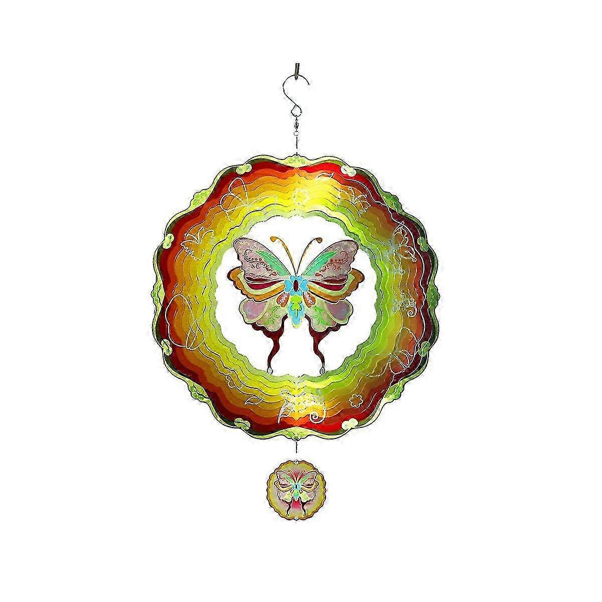 Borboleta Wind Spinners, 12 polegadas 3D metal cinético vento spinner varanda jardim decoração exterior Gardenin