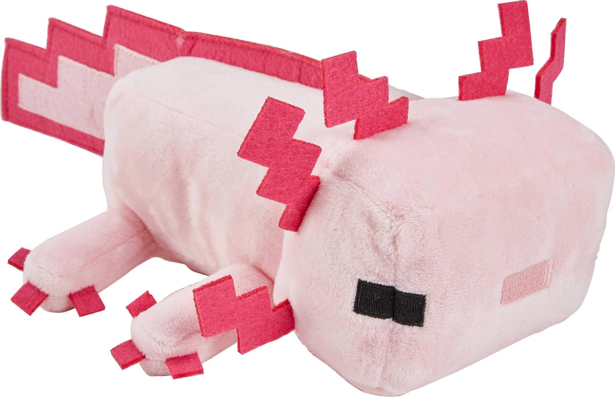 Minecraft Basic Plush Toy, Axolotl Soft Doll, 8inch Collectible Inspired by a FanFavorite Character from the Video Game