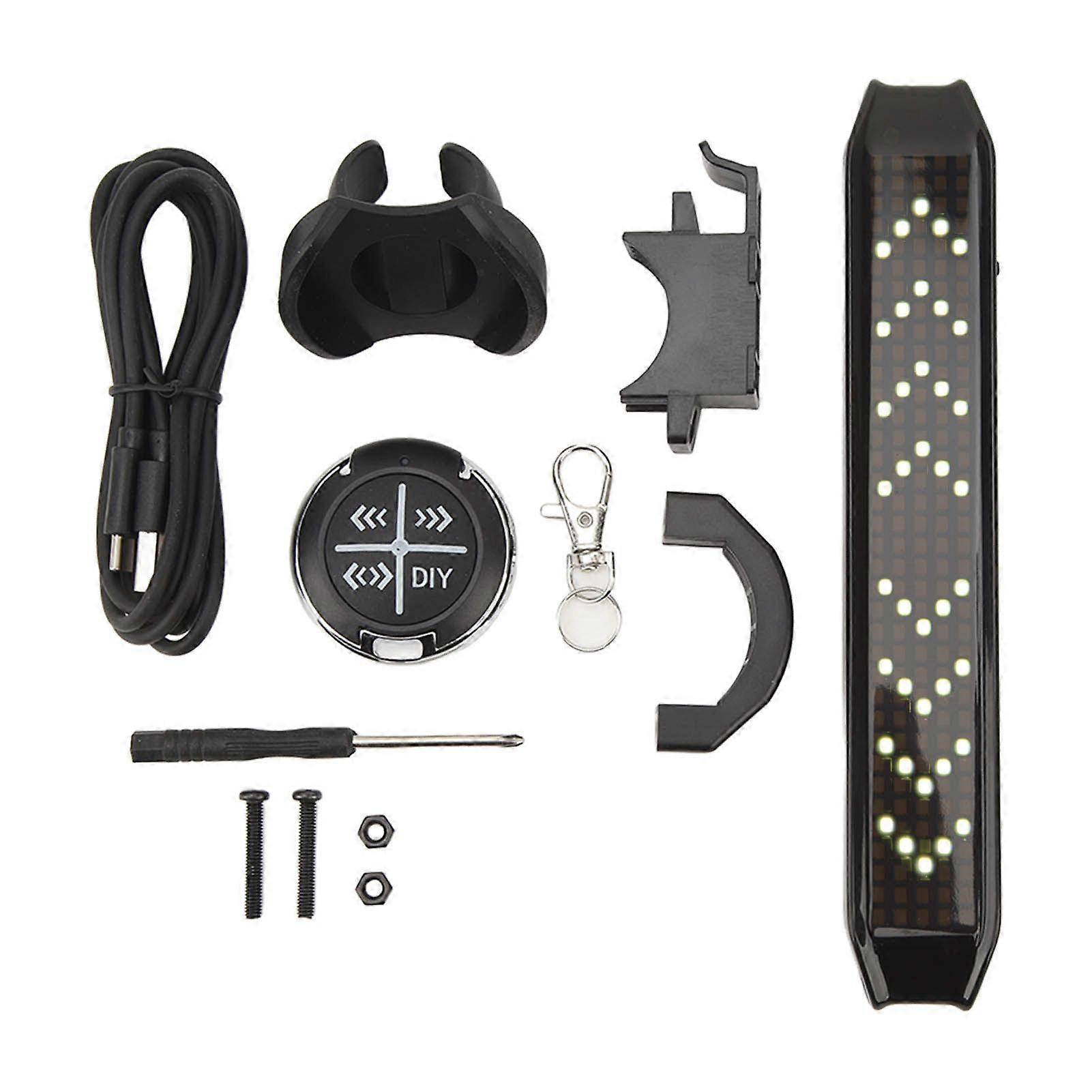 2025 Latest Model  Bike Tail Light Yellow Bluetooth LED Display USB Charging