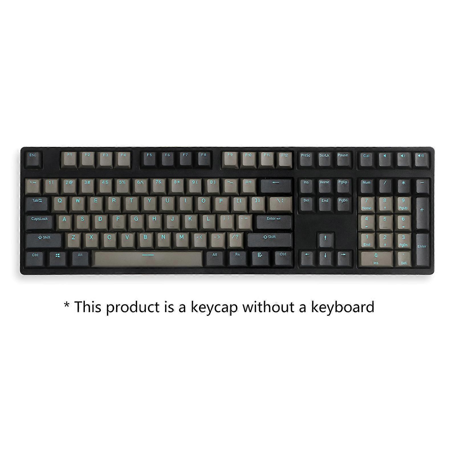 Black Gray Mixed Thick PBT Keycap 87 104 108 Keys Caps Cherry  Dolch for Sky Double-Shot Keycaps For MX Mechanical Keybo