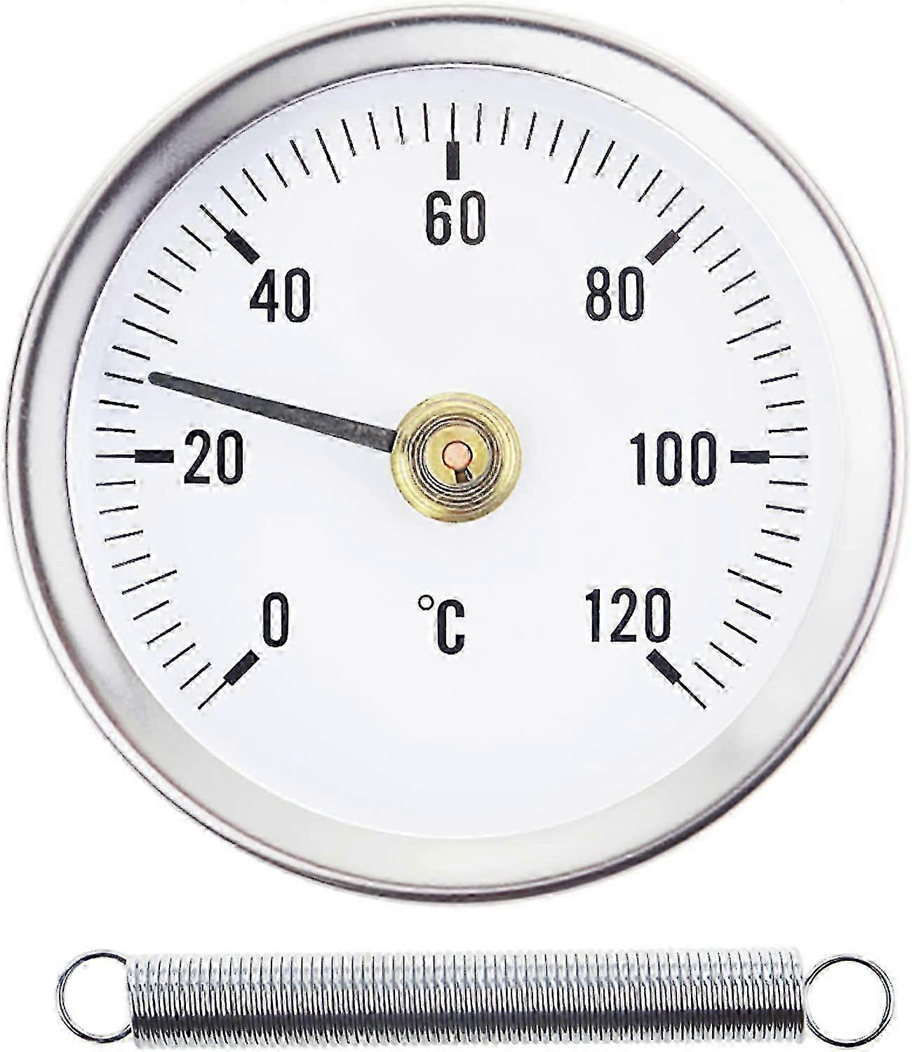 Bimetallic Thermometer with Spring Clip for Pipe Mounting