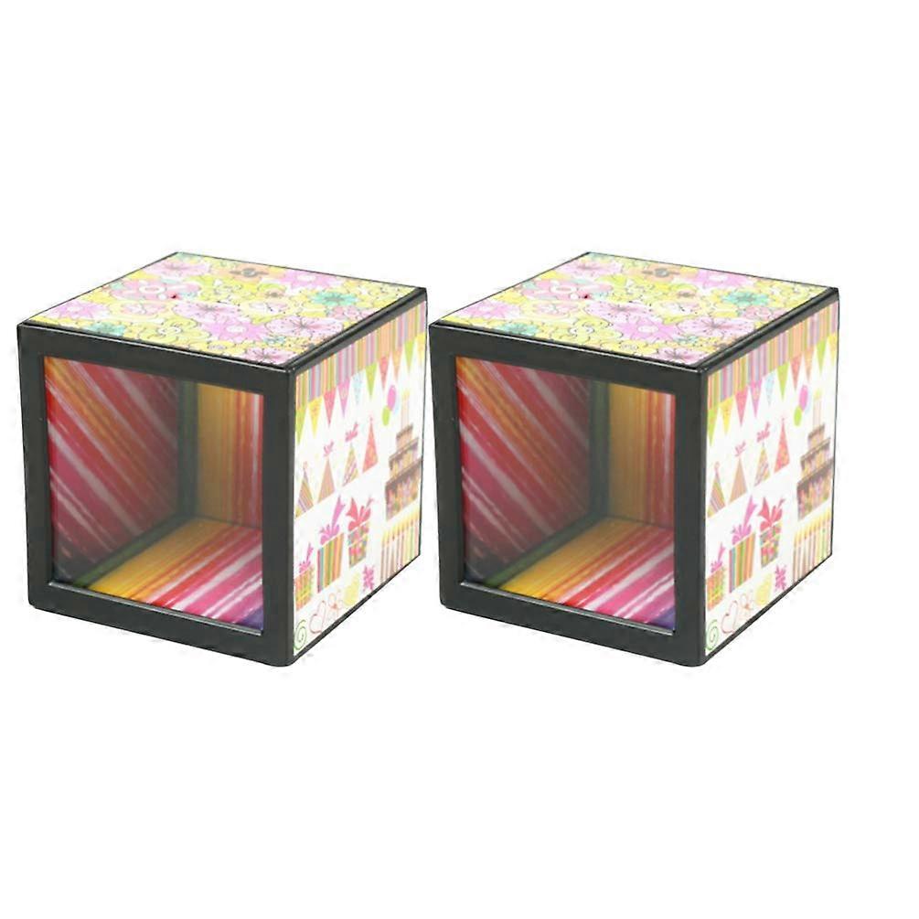2pcs Piggy Banks for Kids Party Favors - Random Color and Pattern Coin Bank Tricks Stocking Stuffers for Children