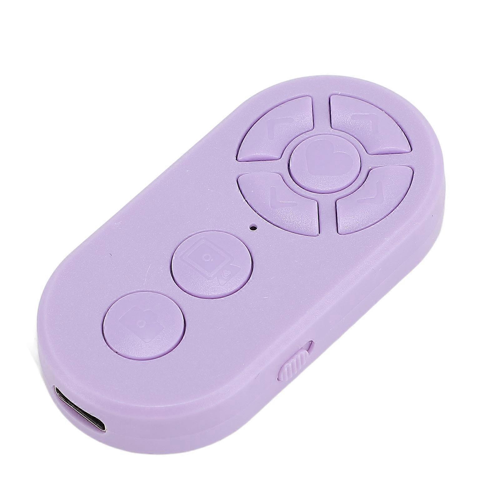Scrolling Remote Control Page Turner Bluetooth Camera Shutter Video Recording Remote for Android Phone Tablet Purple 