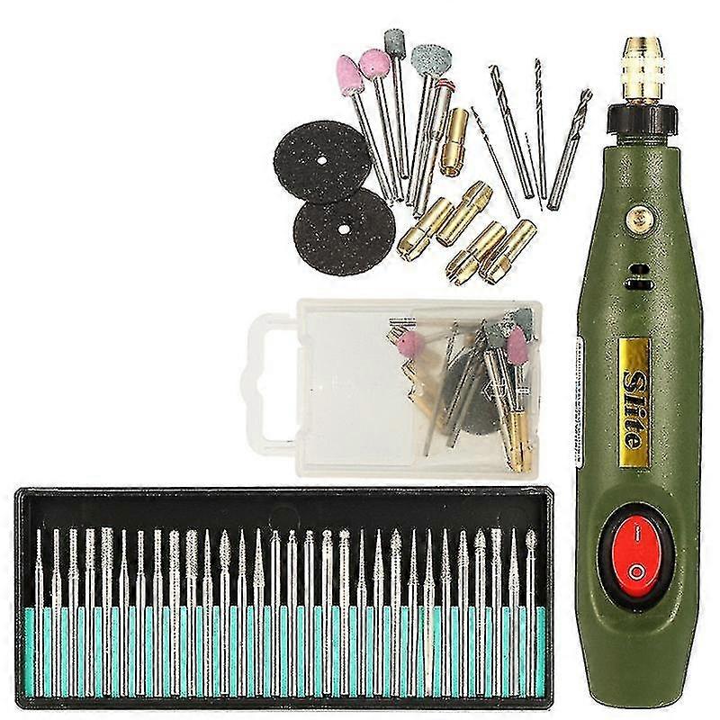 Portable Mini Electric Wood Carving Tool Set with 30pcs Diamond Bits EU Plug