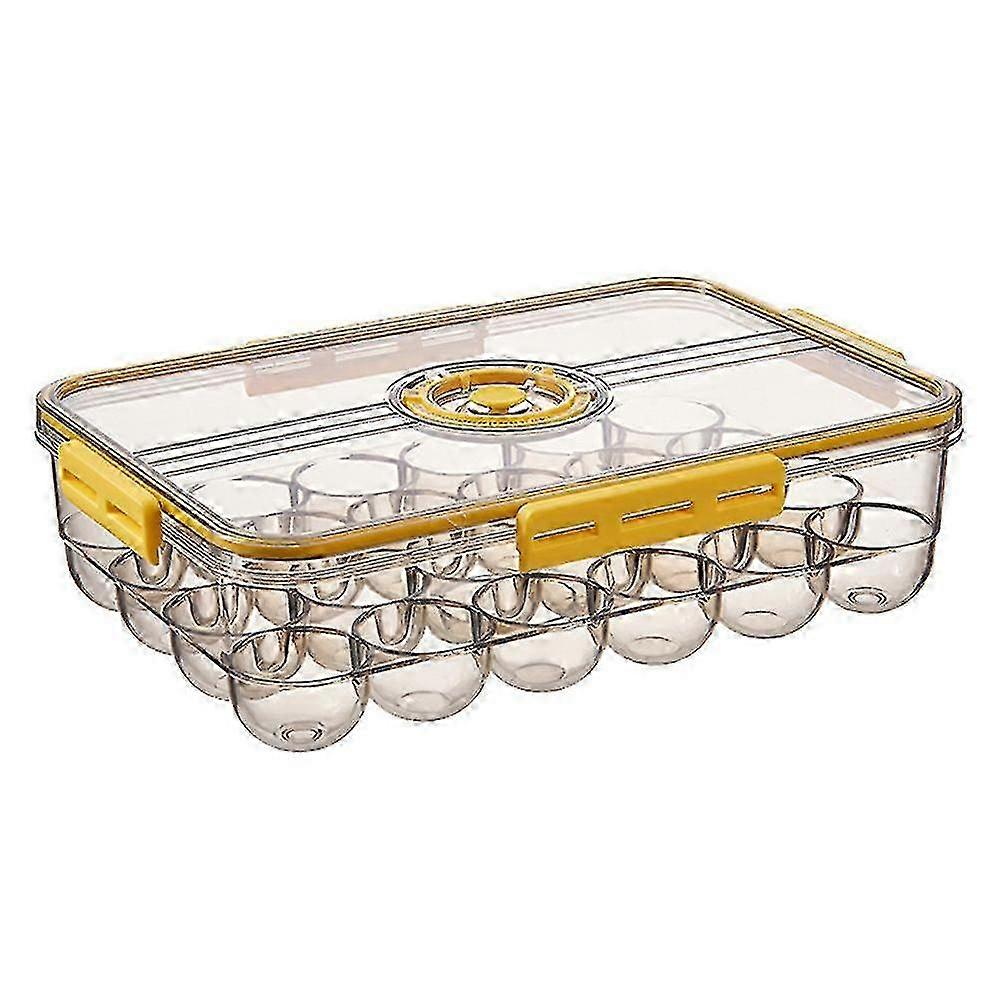 PET Food Storage Container for Kitchen Fridge - High Capacity Egg Fruit Vegetable Box