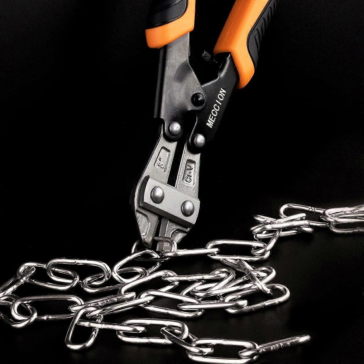 Chain Spring Snips Clippers Cable Bolt Cutter Meccion Heay Duty 8" CR-V Mini Bolt and Wire Cutter