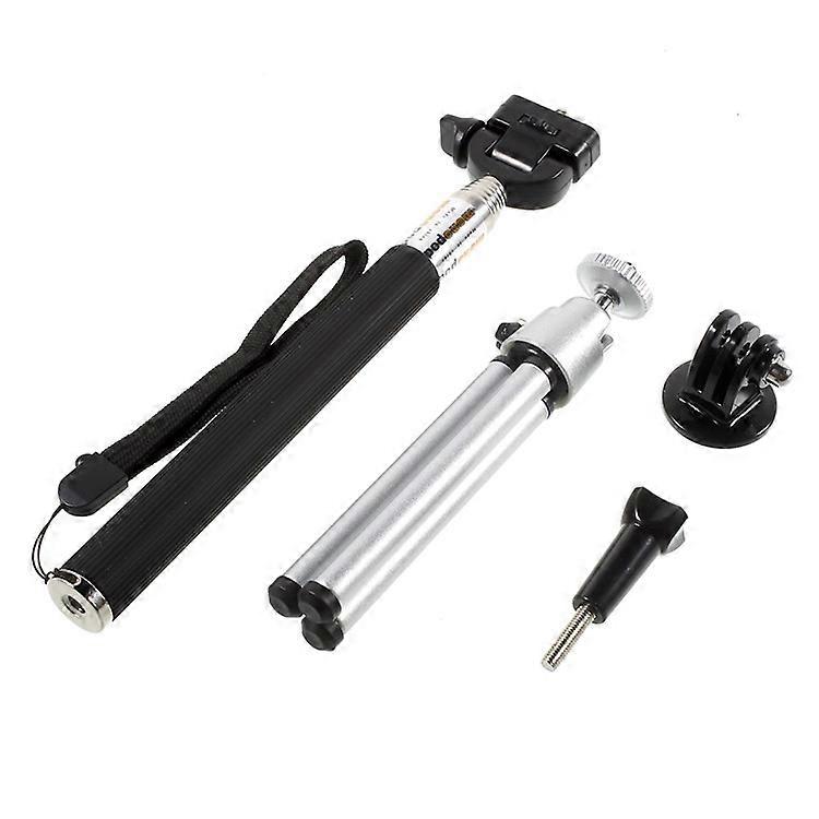 4 in 1 Accessories Kit with Tripod Stand, Extendable Monopod Compatible For GoPro Hero 4/3+/3/2/1 SJ4000/5000/6000/Xiaomi Yi