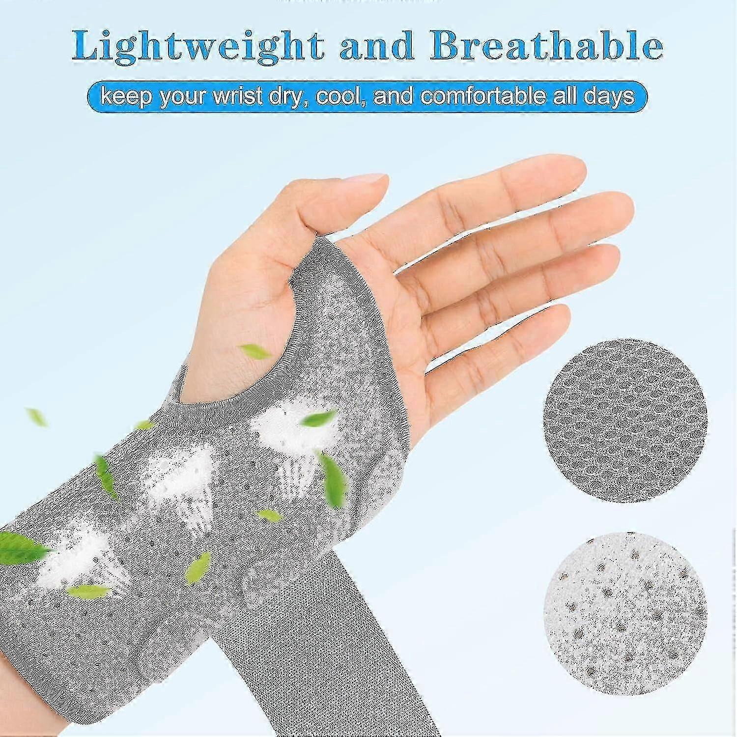 Wrist support brace for carpal tunnel, breathable wrist splint for right and left hands, adjustable