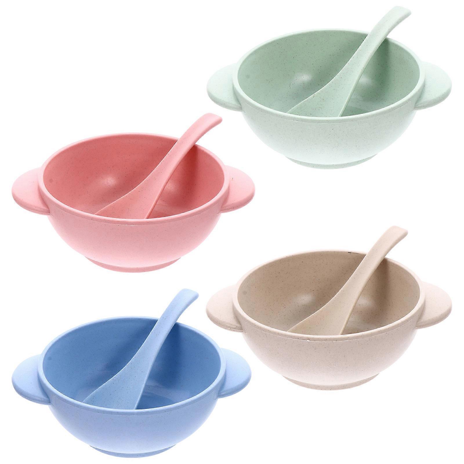 Children Feeding Bowl Durable Baby Bowls For Home Use 4 Sets