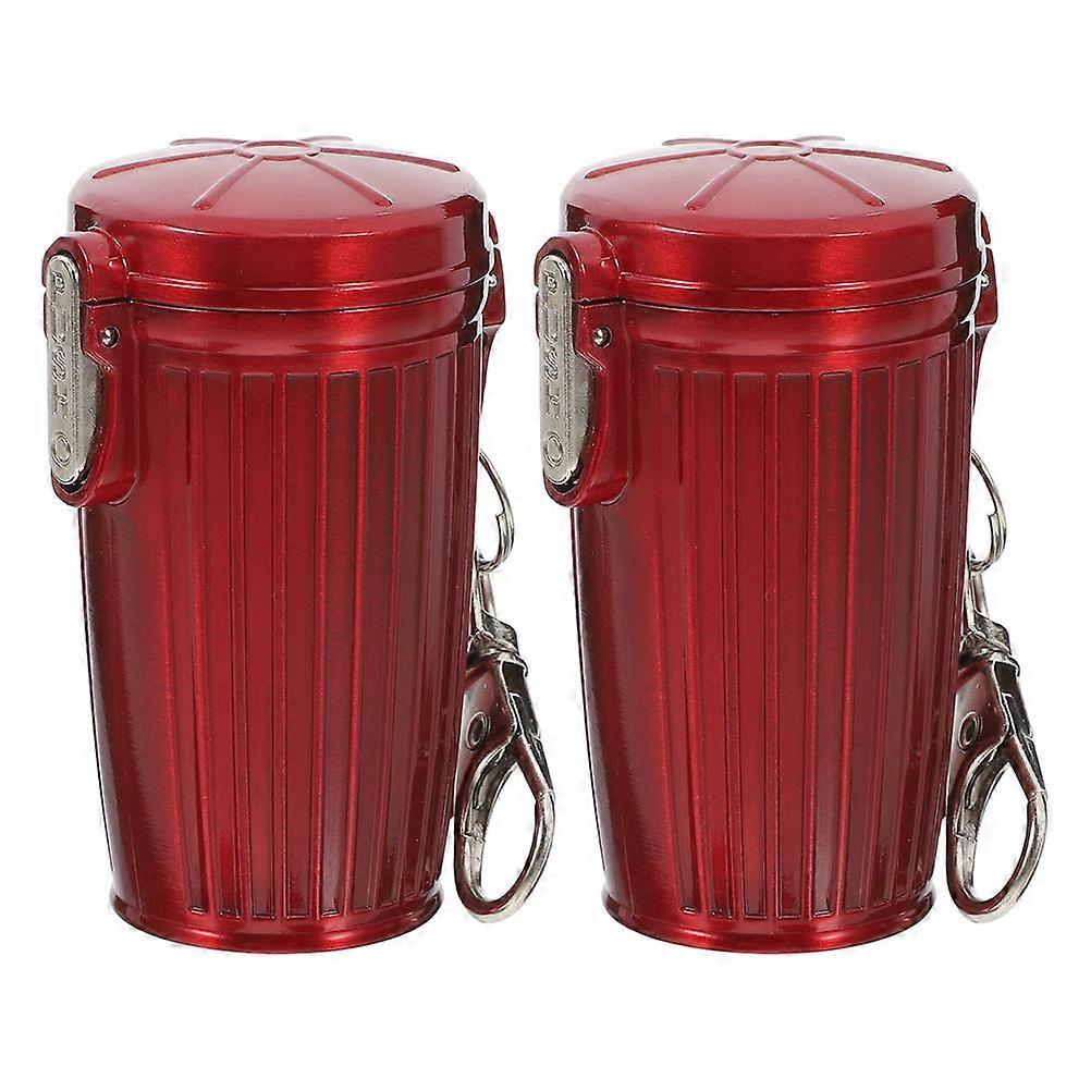 Portable Mini Ashtray with Lid – Lightweight Reusable Keychain Design for Camping, Hiking, and Road Trips – 2PCS Set