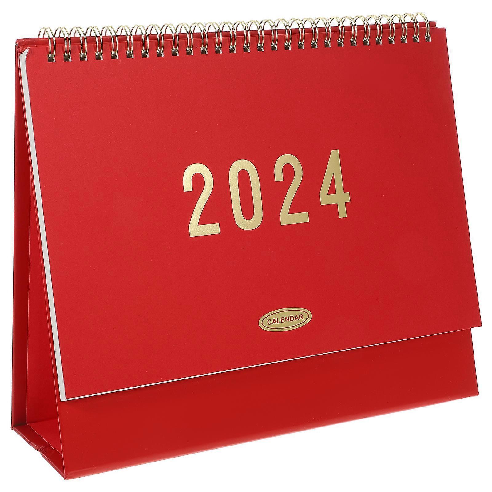 Annual Planner Desktop Monthly Planner 2024 Office Use Scheduling .00X18.00X0.50CM 1Set