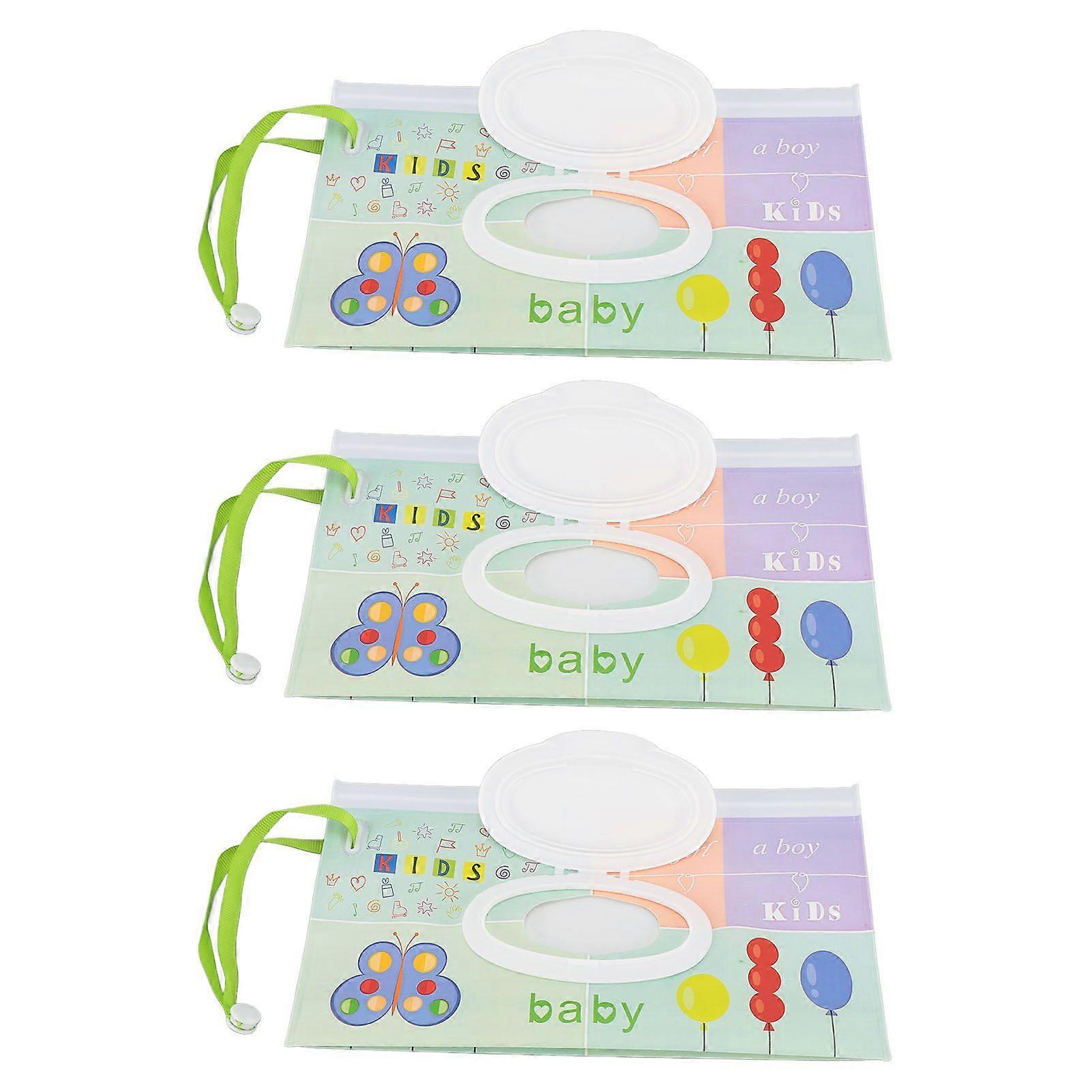 2025 Latest Model 3 Pack Baby Wet Wipes with Flip Open Lid Refillable Portable...