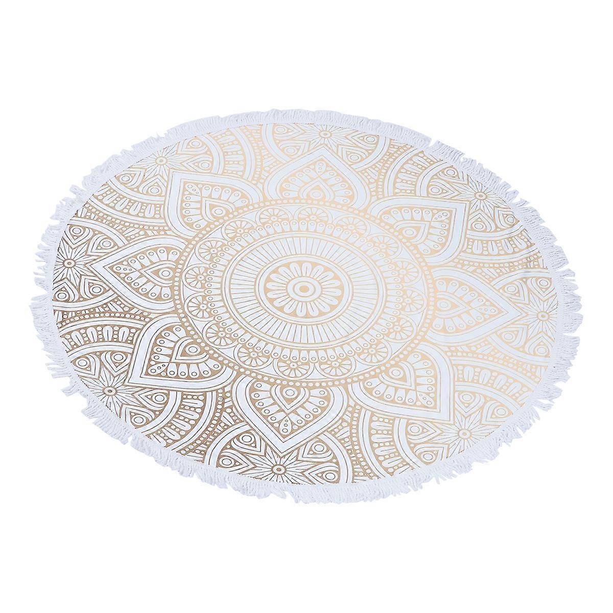 Soft Microfiber Mandala Round Beach Towel & Picnic Blanket for Outdoor Use – Quick Dry Lightweight Design for Camping, Meditation, and Table Cover