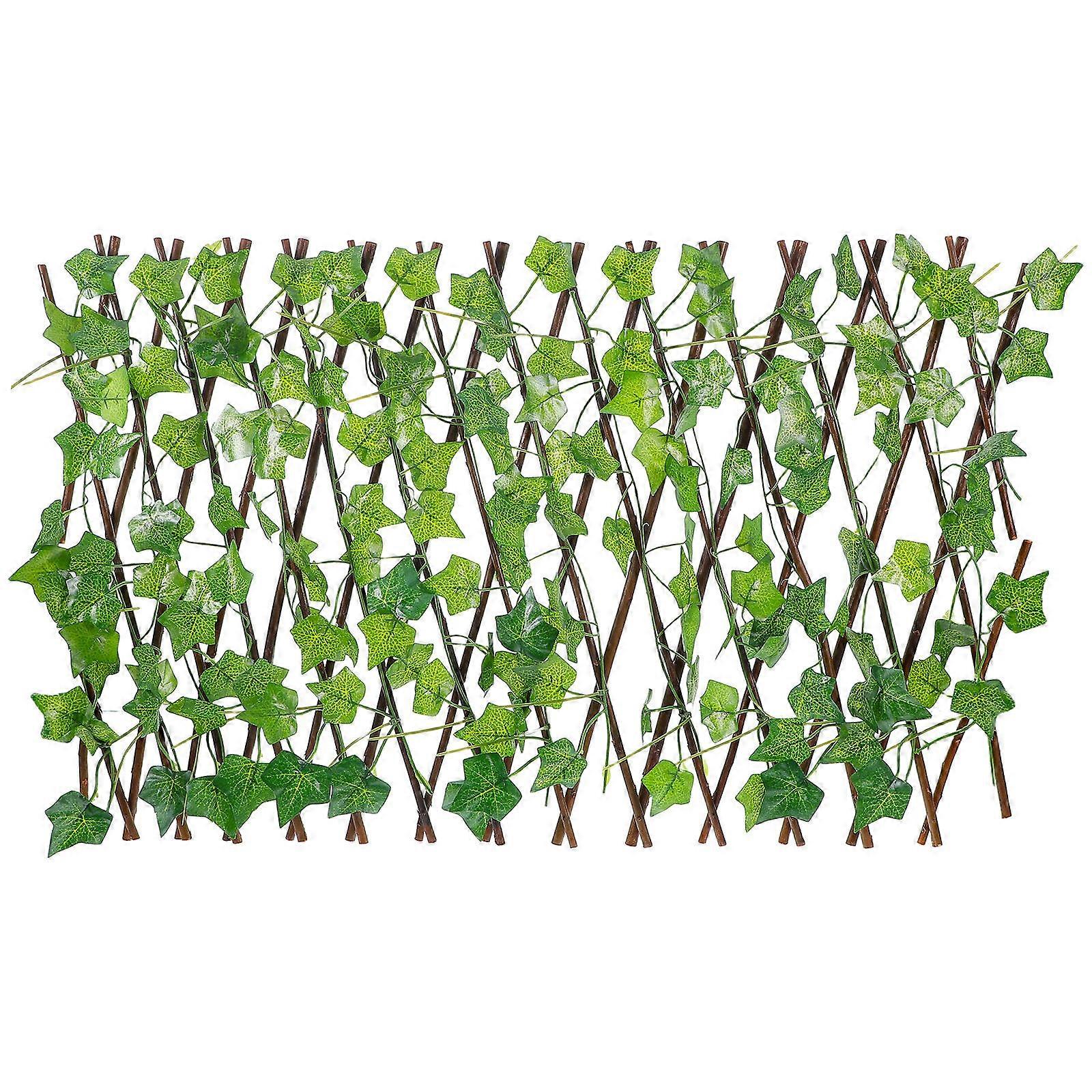 Privacy Screen For Yard Expandable Faux Greenery Fence Artificial Leaves Retractable Fence Screen Outdoor Yard Garden Balcony Decoration 1Pcs