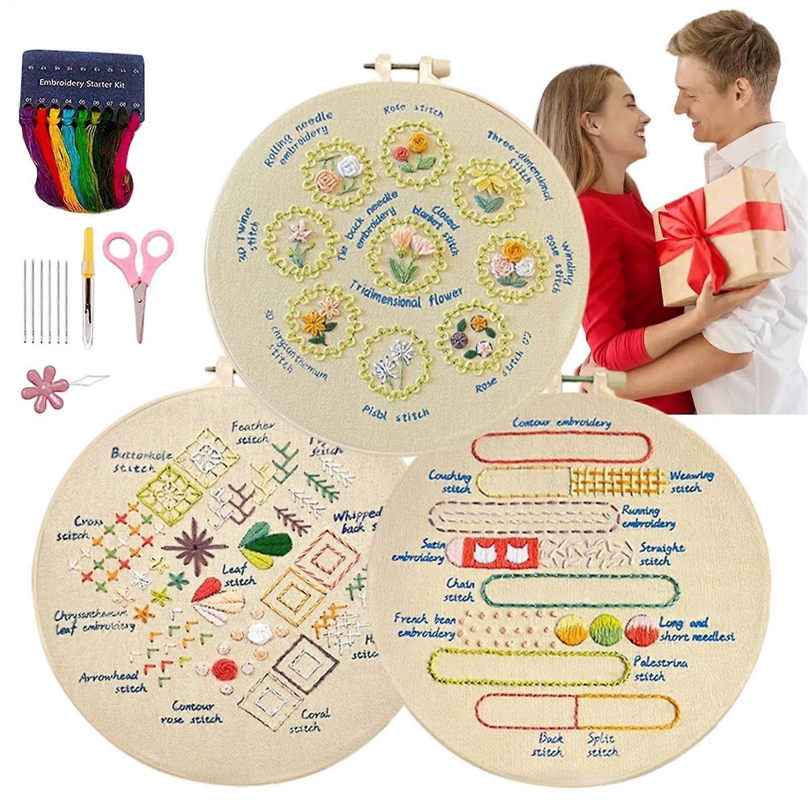 Starter kit for beginners 3 Sets crossstitch kits for beginners
