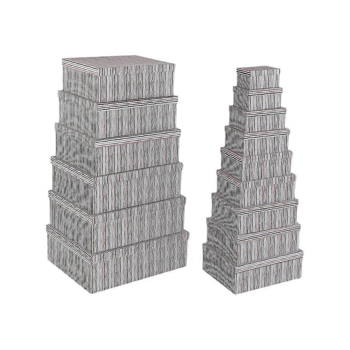 Set of decorative boxes Versa Cardboard (15 Pieces)