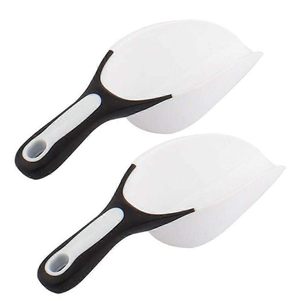 2pcs Lightweight Kitchen Scoops for Food, Ice Cube, Flour, Rice, Pet Food and Candy Compact Design for Home, Bar, Restaurant & Dessert Shop Use