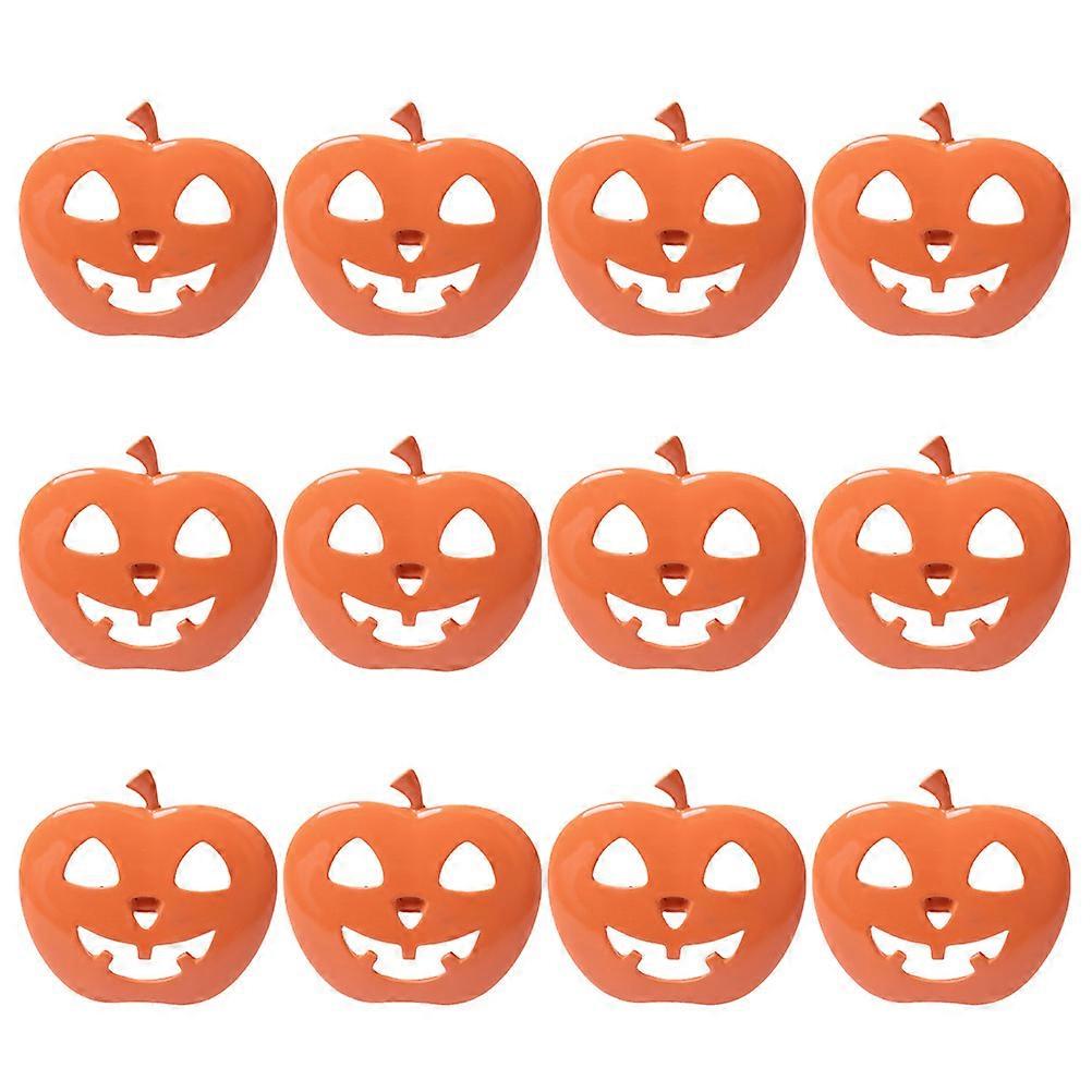 Halloween Napkin Buckle Pumpkin Shaped Napkin Holders For Formal Events Zinc Alloy 5.50X5.00X4.00CM 12Pcs