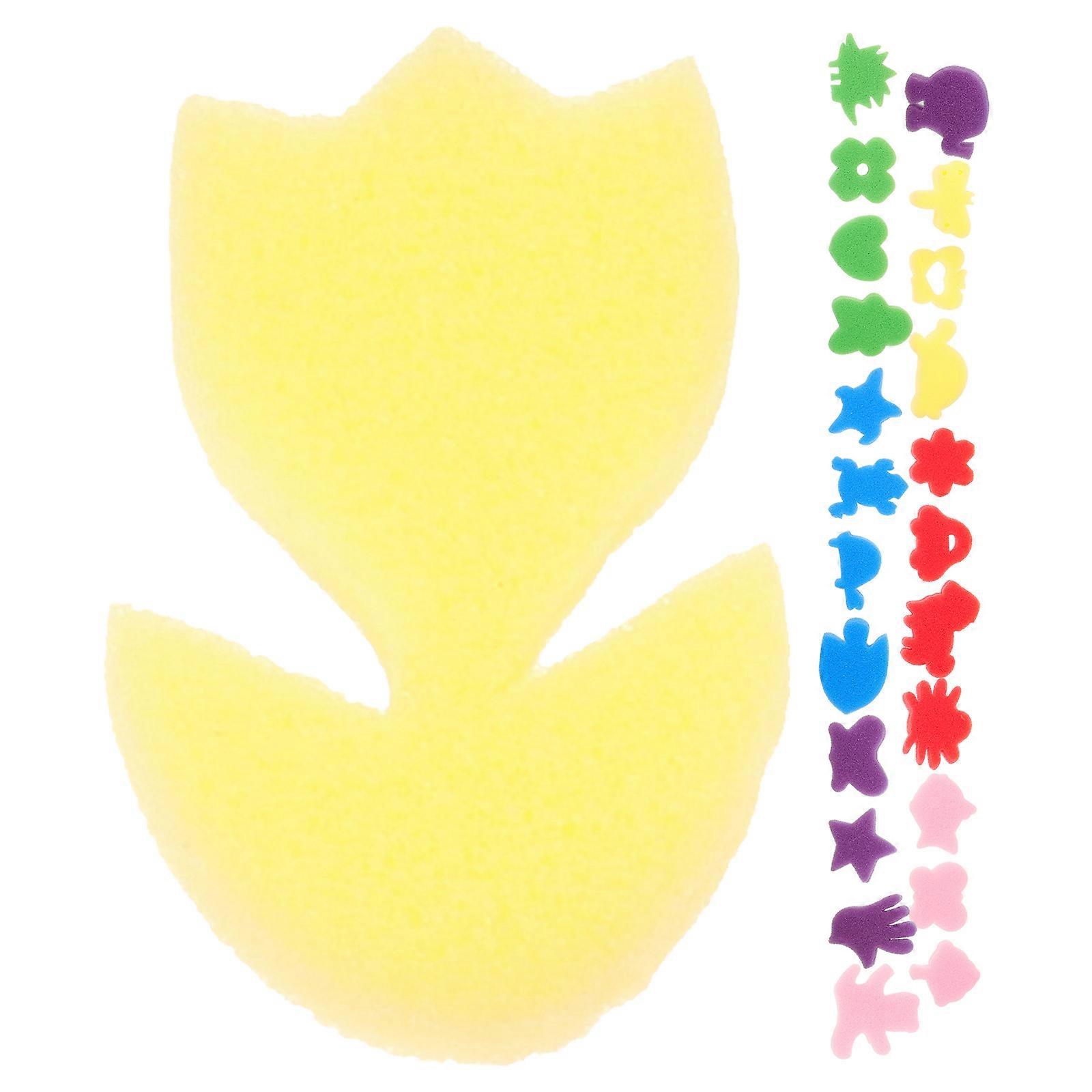 Sponge Painting For Children Painting Sponges DIY Class Animal Shaped Small Size 24Pcs