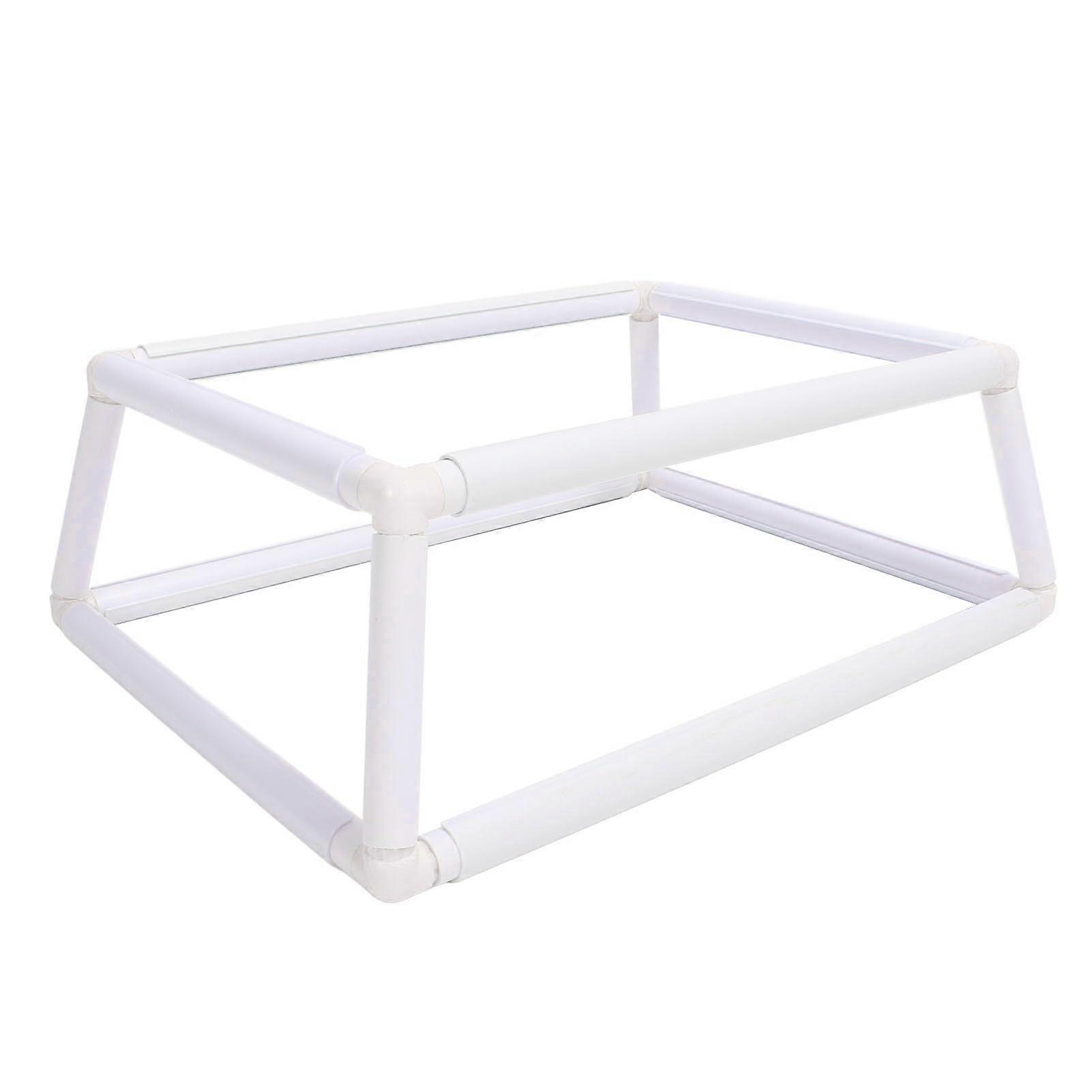 DoubleLayer StickerHoopStandclip in CrossStitch Frame Support with Needle Shelf (1) White