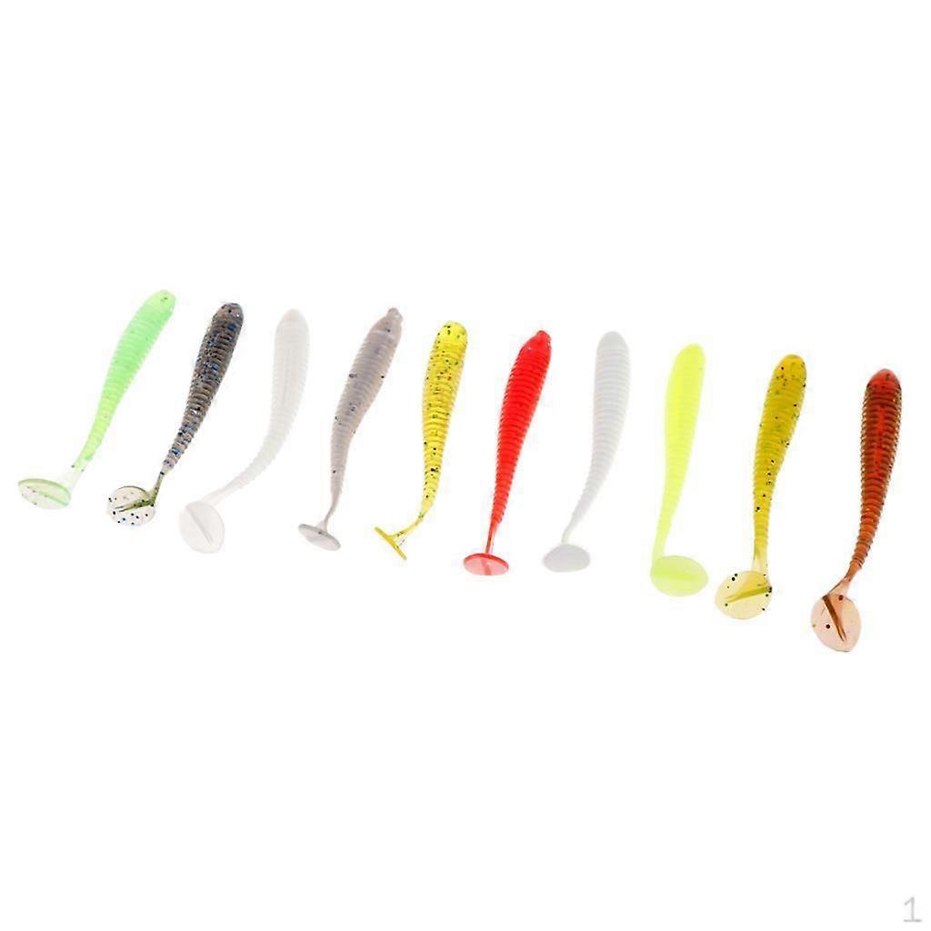 10x T Tail Soft Fishing s Worm Lure Crank Bass