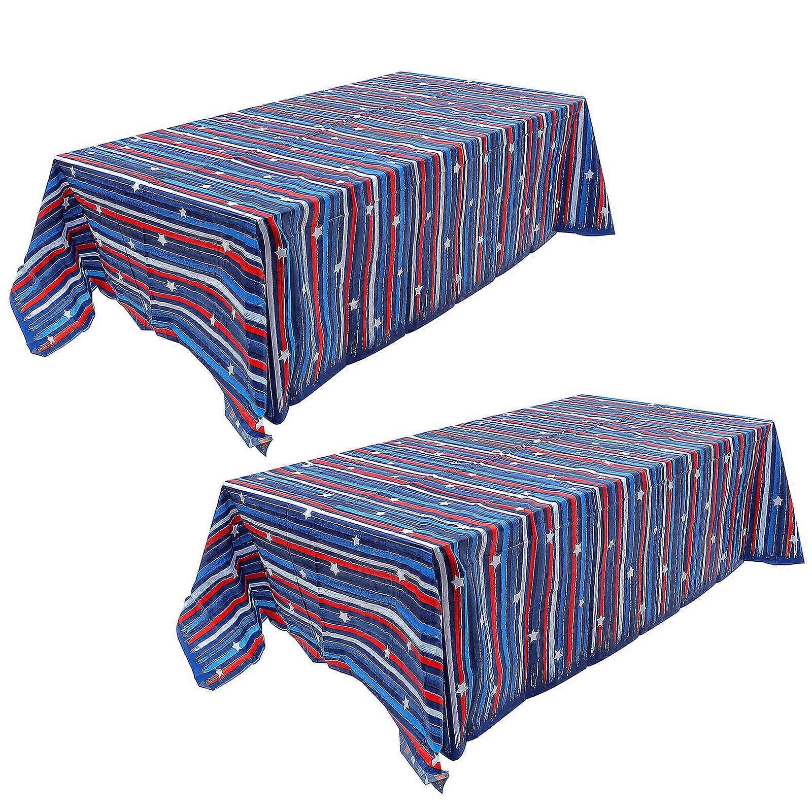 Patriotic Table Placemats Independence Day and Stripes Pattern Assorted Color 274X137CM Home Decor 2Pcs