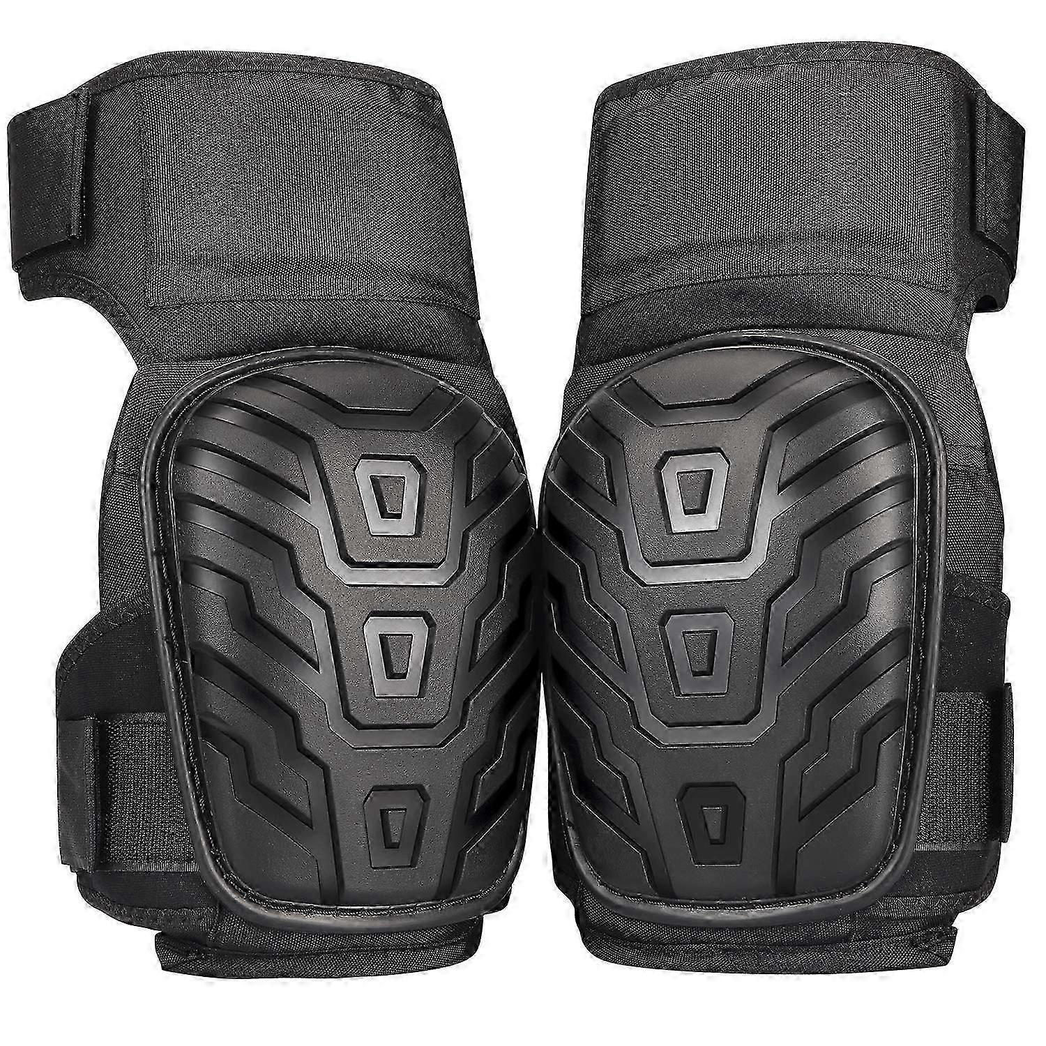 Professional work knee pads with heavy-duty gel pads and adjustable non-slip pads