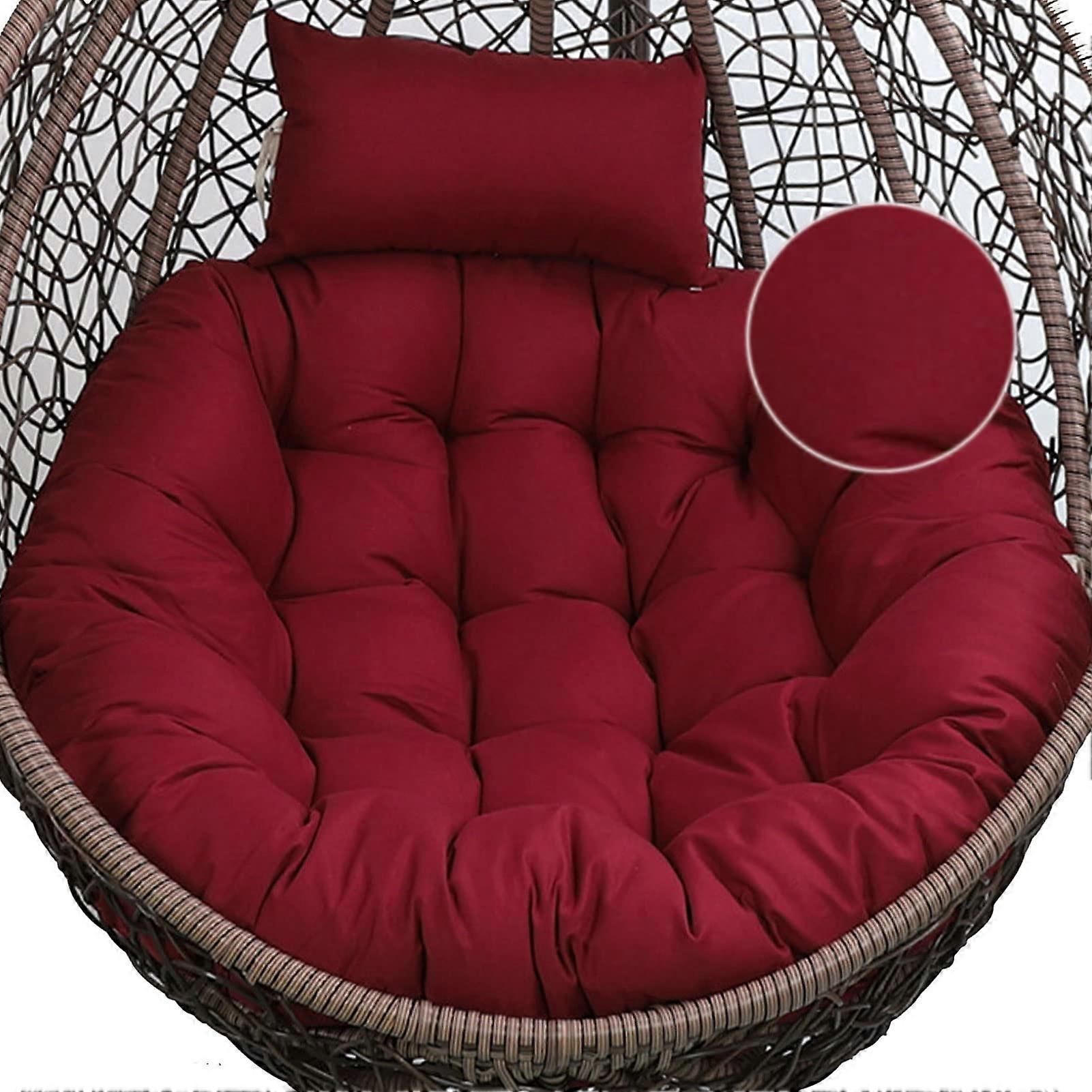 Replacement cover for hanging egg chair cushions, wine red.