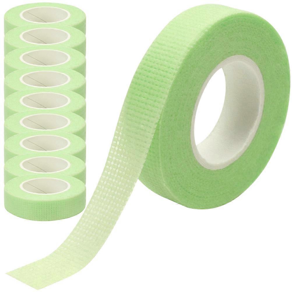 Eye Lash Tape Eyelash Extension Supplies Light Green 9 Meters Per Roll for Makeup Salons and Home Use 10 Rolls