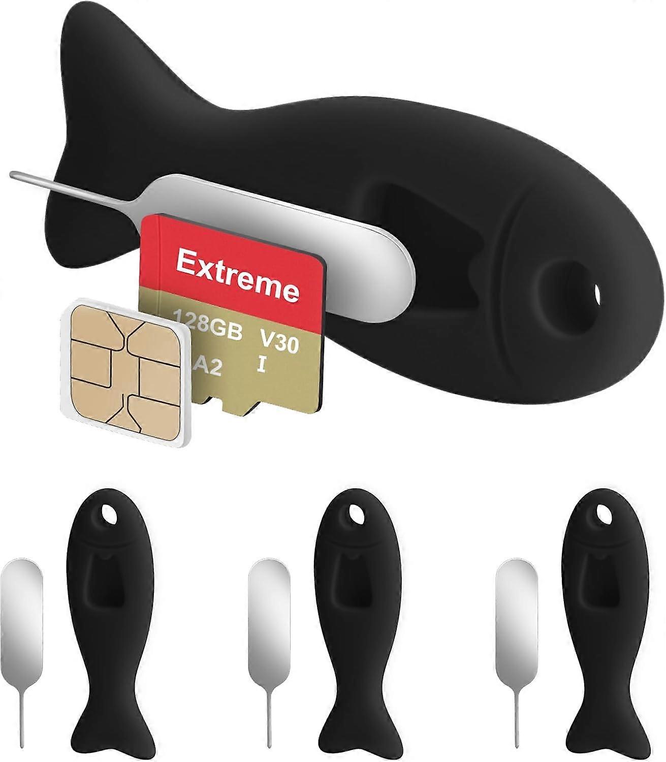 4-pack internal SIM card eject pins (4 pack, Black)