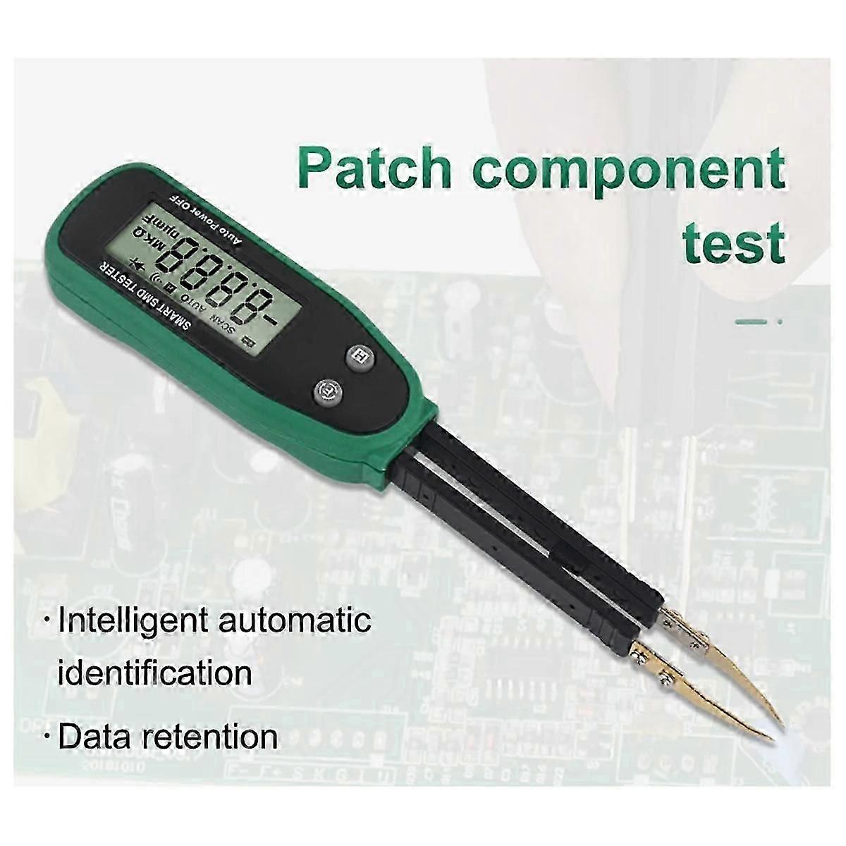 Smart SMD Tester Multimeter Auto Range Kapazität Widerstand Diode Kondensator Drehbare Pinzette LCD D