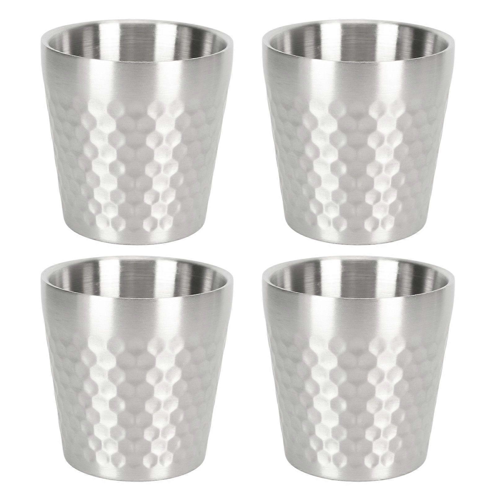 2025 Latest Model  4pcs 304 Stainless Steel Cup Double Layer Insulated