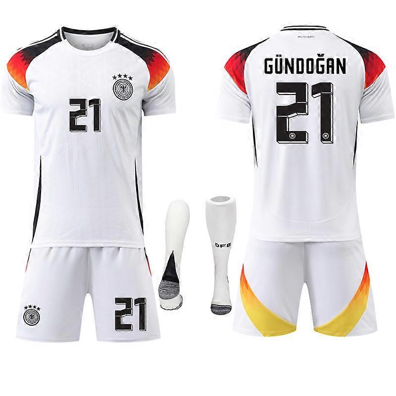 Camiseta de local de la Copa de Europa Alemania pantalones blancos Wirtz 21 Gundogan 10 Musiala uniforme de fútbol