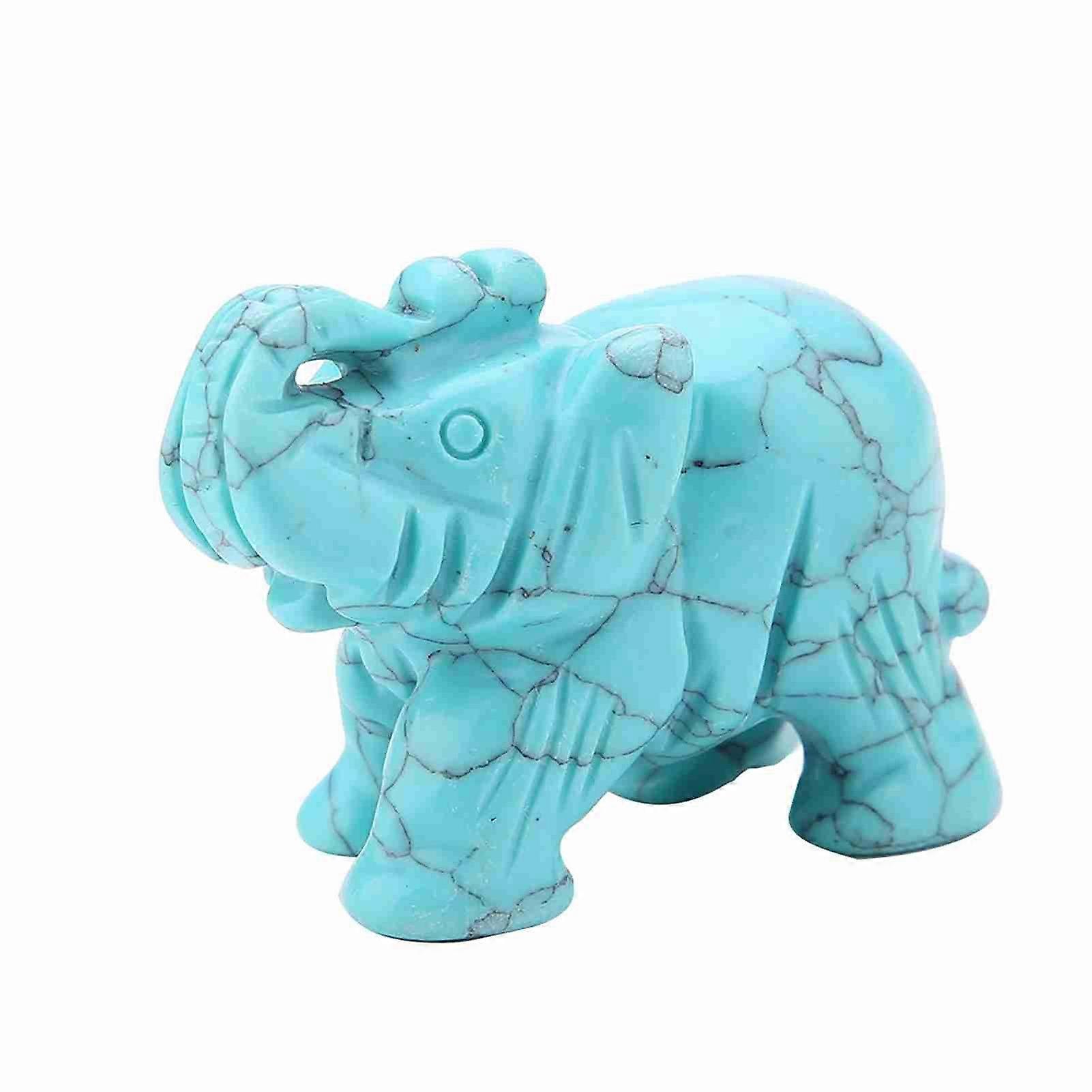 2025 Mais recente Modelo 2 polegadas Natural Jade Esculpido Elefante Cristal Estatueta Casa