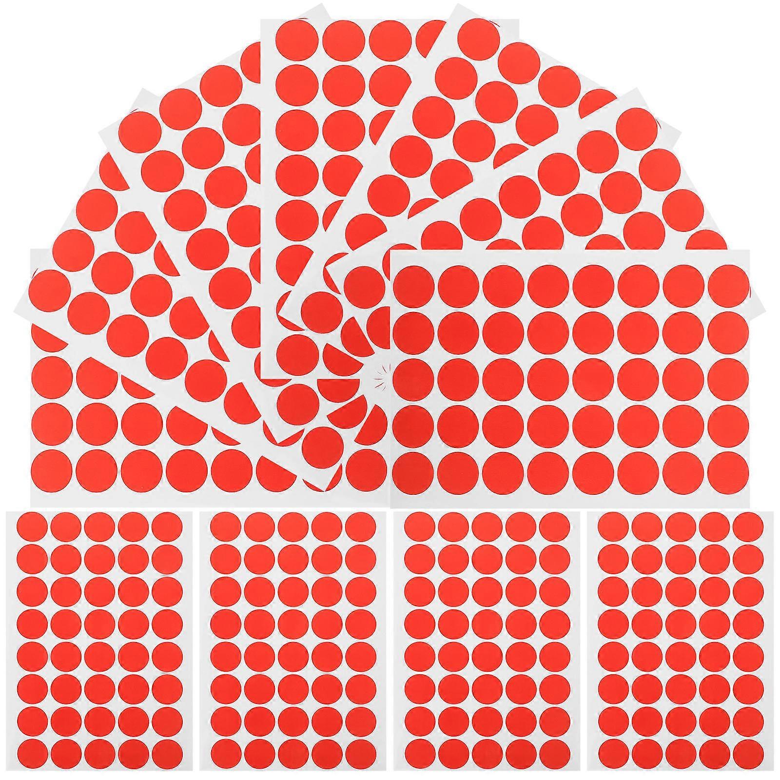 Color Sorting Stickers Dot Stickers Classification Home Items Red 25mm Diameter 10 Sheets