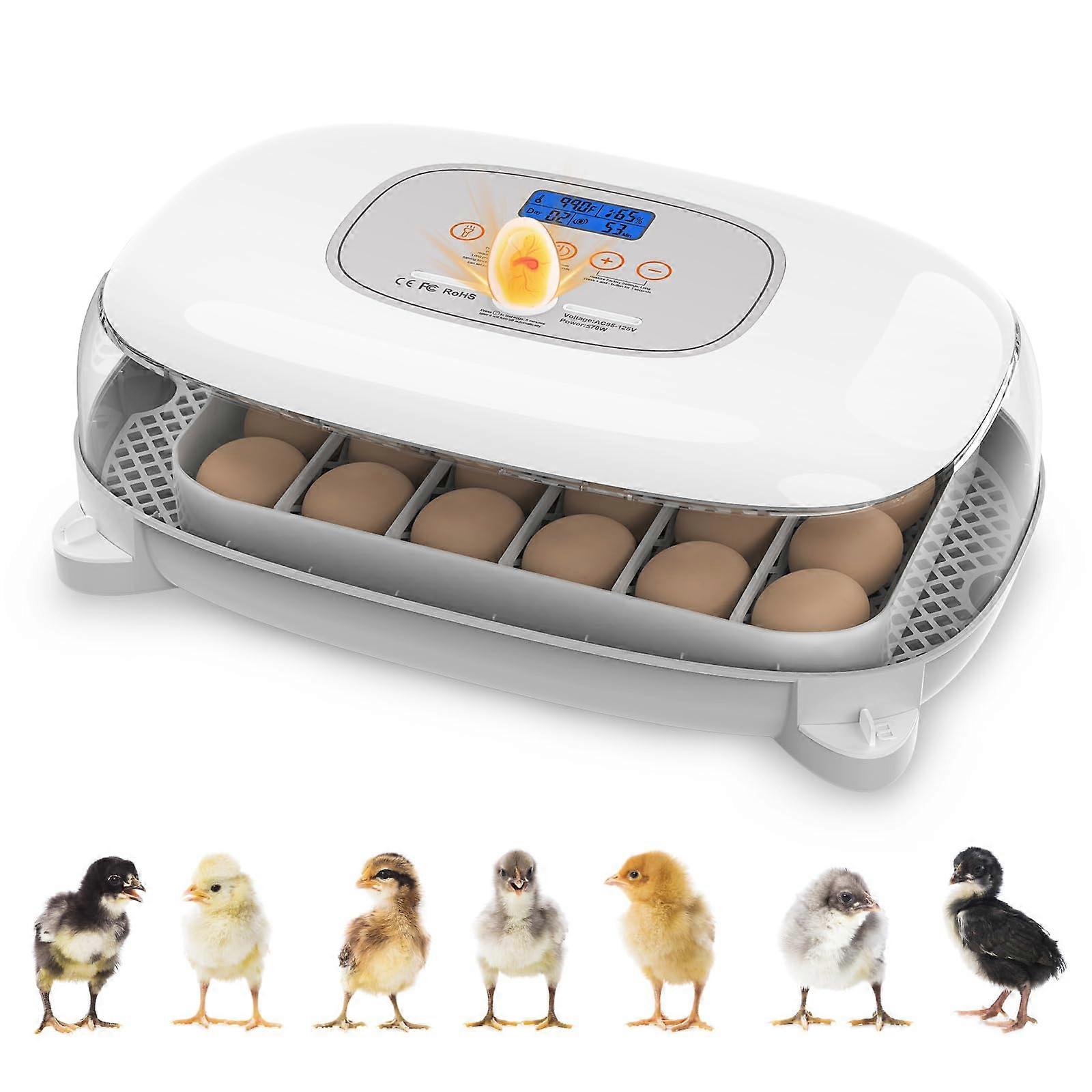 24 Egg Automatic Incubator with Auto Turning, Temperature Control, LED Display